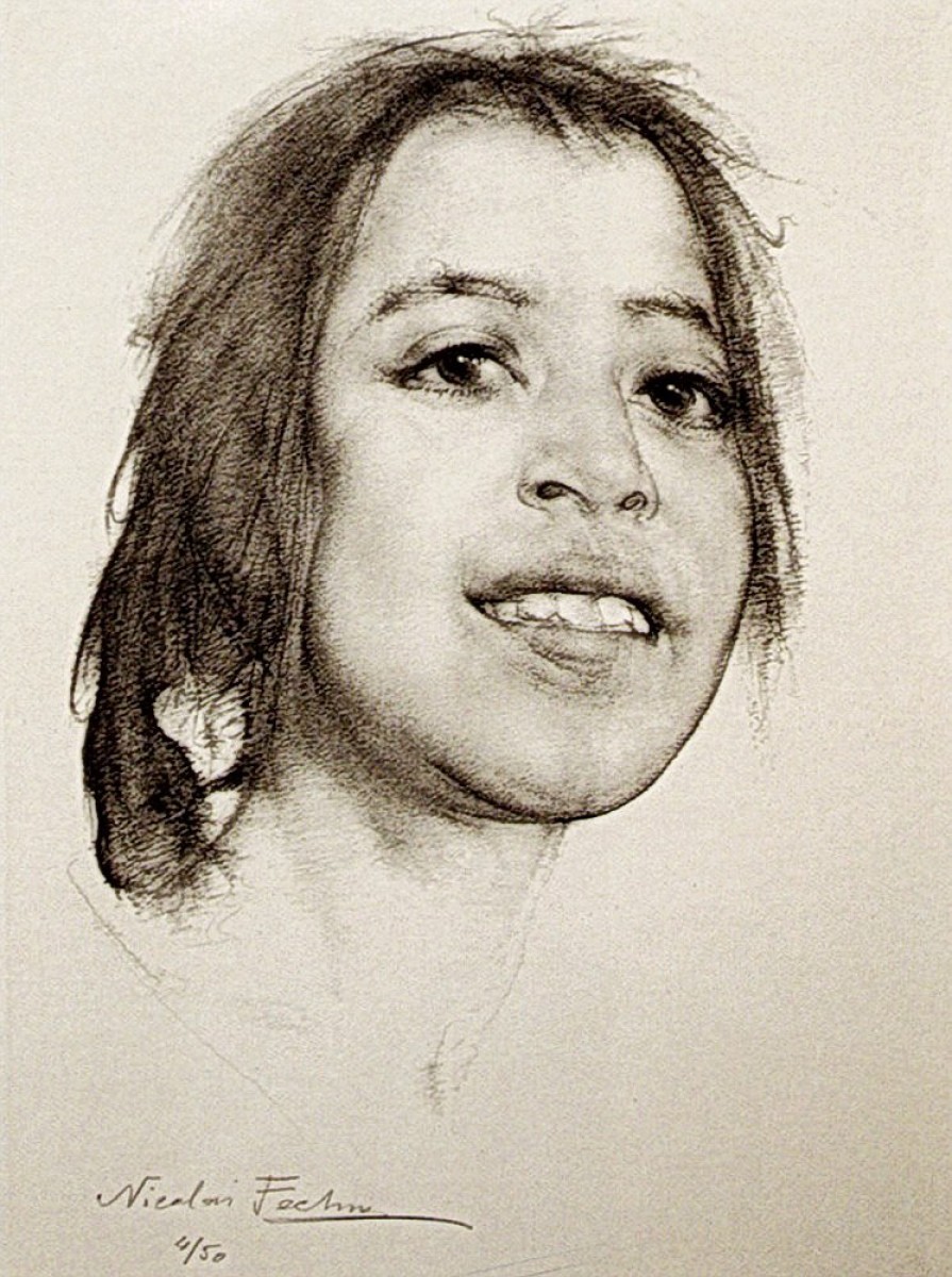 "Drawing. Portrait" by Nicolai Fechin