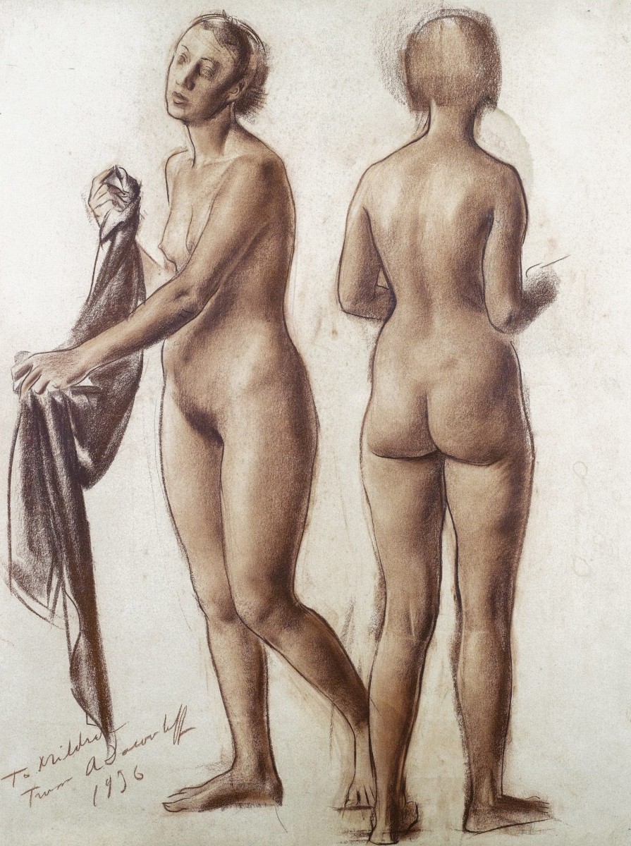 "Рисунок. Обнаженка. Фигура / полуфигура" by Александре Йевгениевич Джаcовлефф