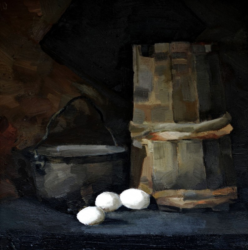 "Natură statică" by Carolina Leagul, 2010, 420x420mm, oil on canvas