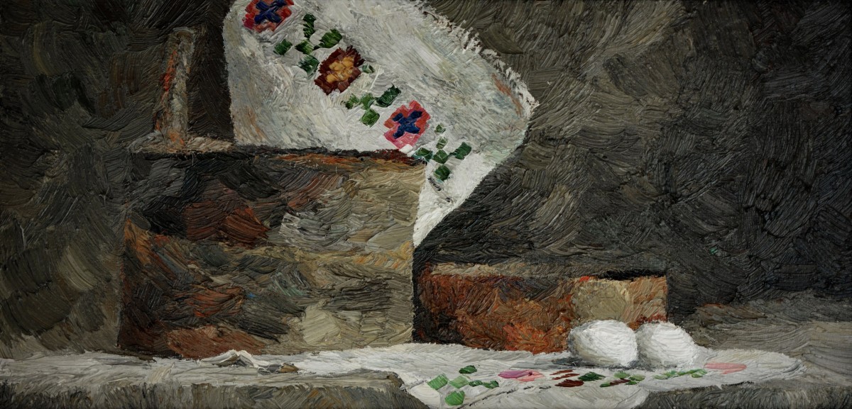 "Painting. Long term" by Elena Moraru, 300x600mm, oil on canvas