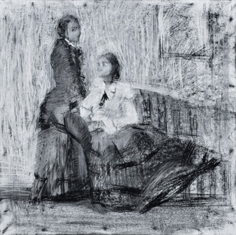 "Drawing. Figure" by Vitalie Golban, 400x400mm, Russian sauce on paper