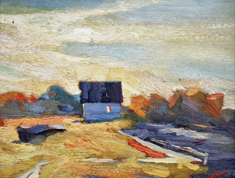 "Vilcovo" by Anatol Ghimpu, 1997, 380x500mm, oil on canvas