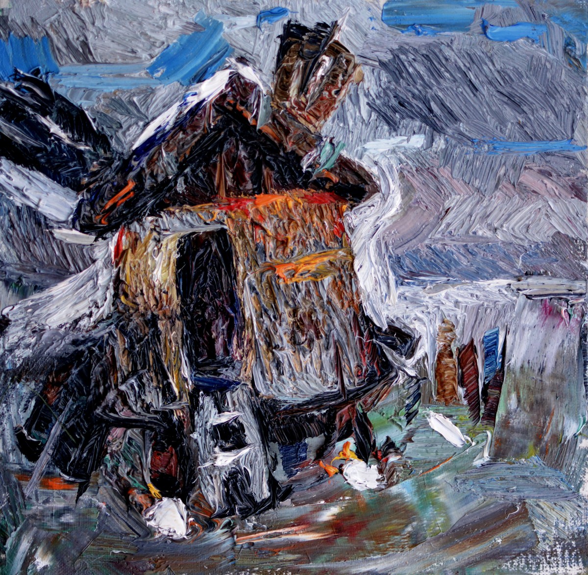 "Painting. Pleinair. Abstract. Long term" by Nina Apostol, 300x300mm, oil on canvas