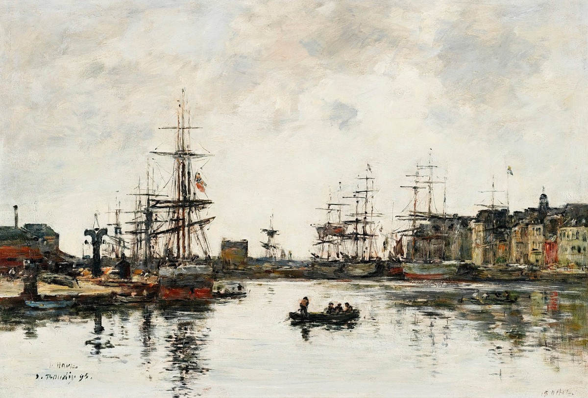 "Compoziție. Peisaj maritim" by Eugène Boudin