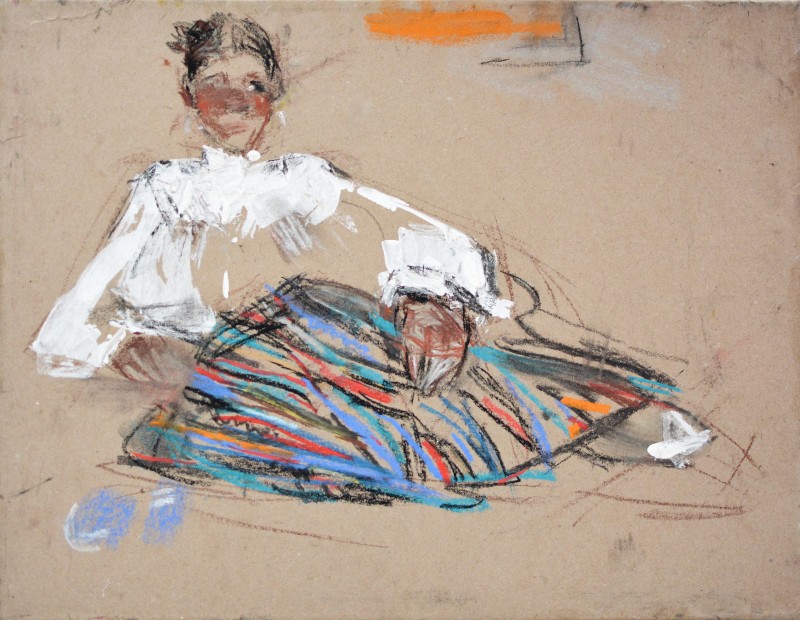 "Drawing. Figure" by Diana Rumeghea, 300x400mm, pastel on paper