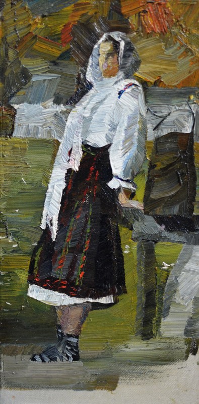 "Painting. Pleinair. Figure. Long term" by Dumitrița Znaida, 400x200mm, oil on canvas