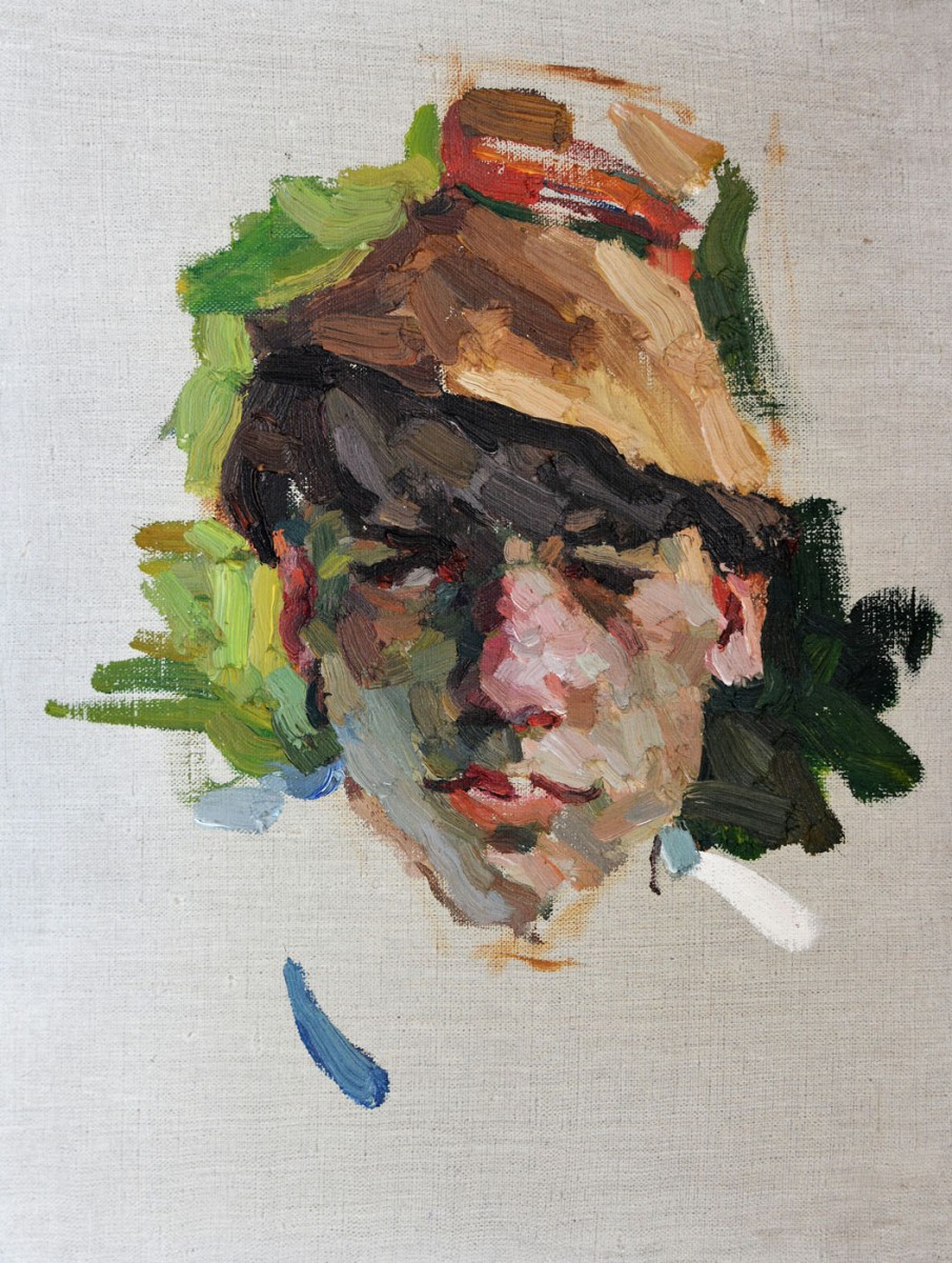 "Studiu. Portret" by Cătălin Graur, 2016, 420x320mm, ulei pe pânză