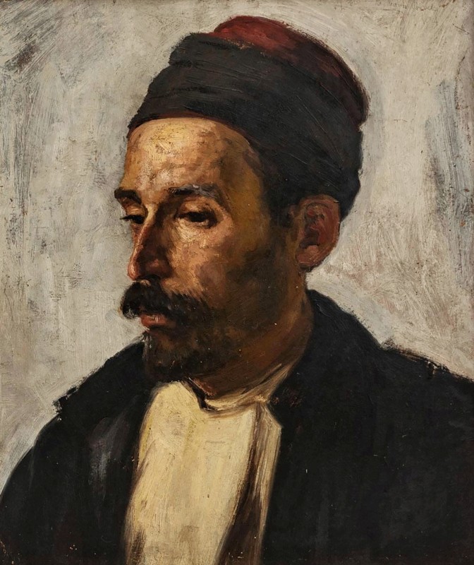 "Pictură. Portret" by Hermann Struck