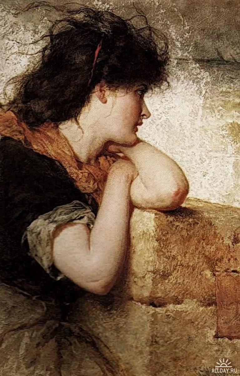 "Pictură. Figură / semifigură" by George Elgar Hicks