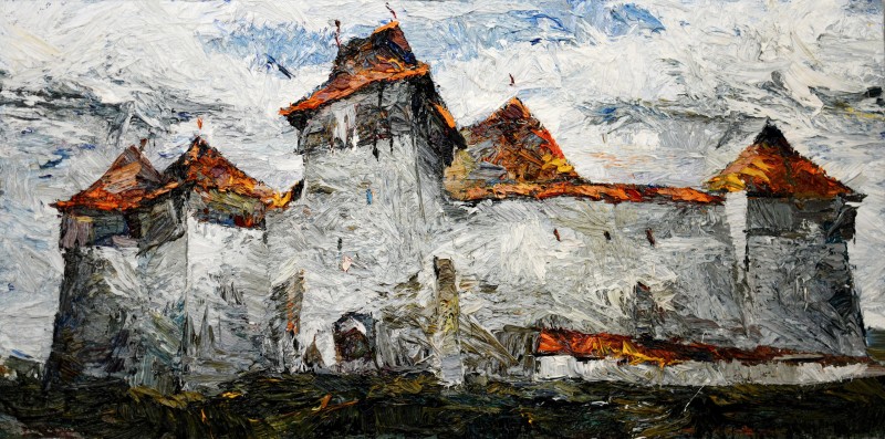 "Живопись. Пленэр. Продолжительный" by Доина Мындреан, 300x600mm, масло / холст