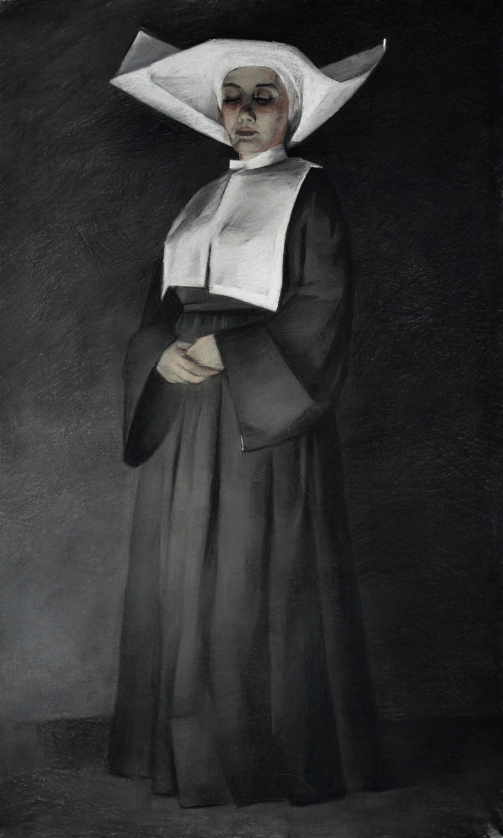 "Figură" by Vlada Cibuc, 2017, 1000x600mm, pastel on paper