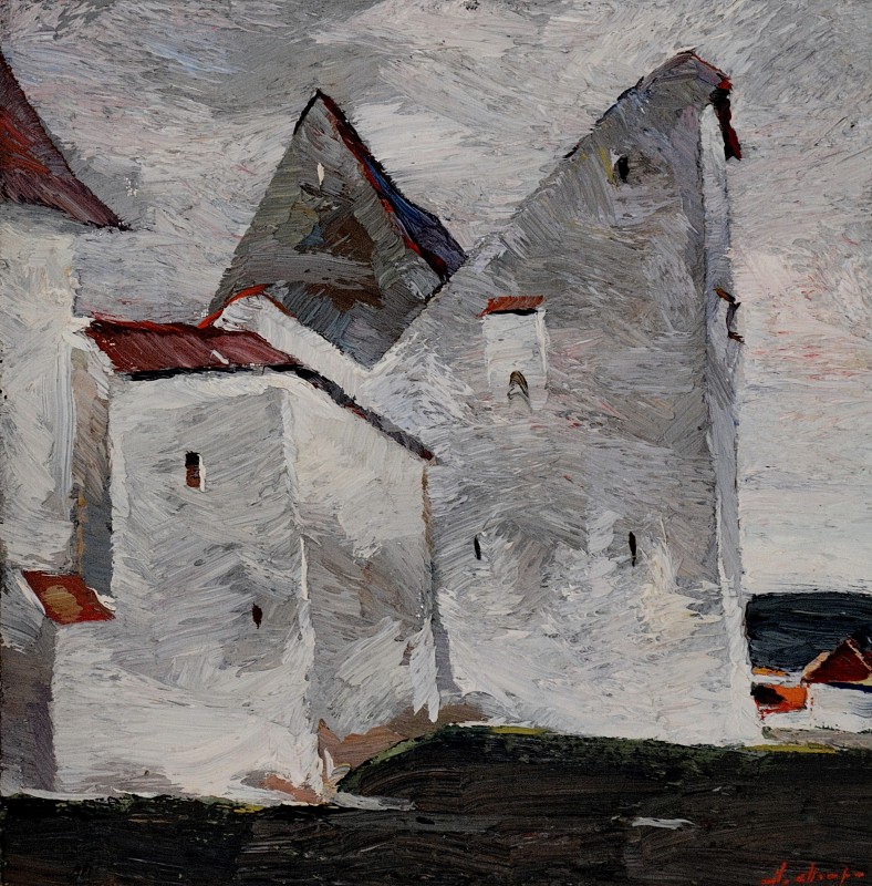 "Etude. Dealu Frumos" by Anatol Ghimpu, 2006, 300x300mm, oil on canvas