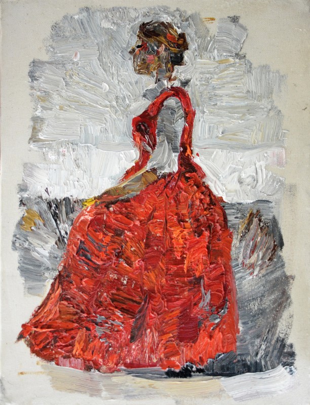 "Живопись. Этюд. Фигура / полуфигура. Продолжительный" by Диана Румегхеа, 420x320mm, масло / холст