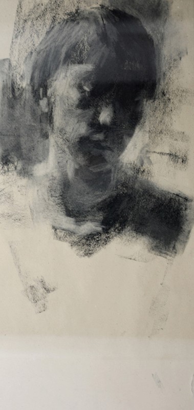 "Portret" by Ion Golubei, 2016, 600x300mm, Russian sauce pe hârtie