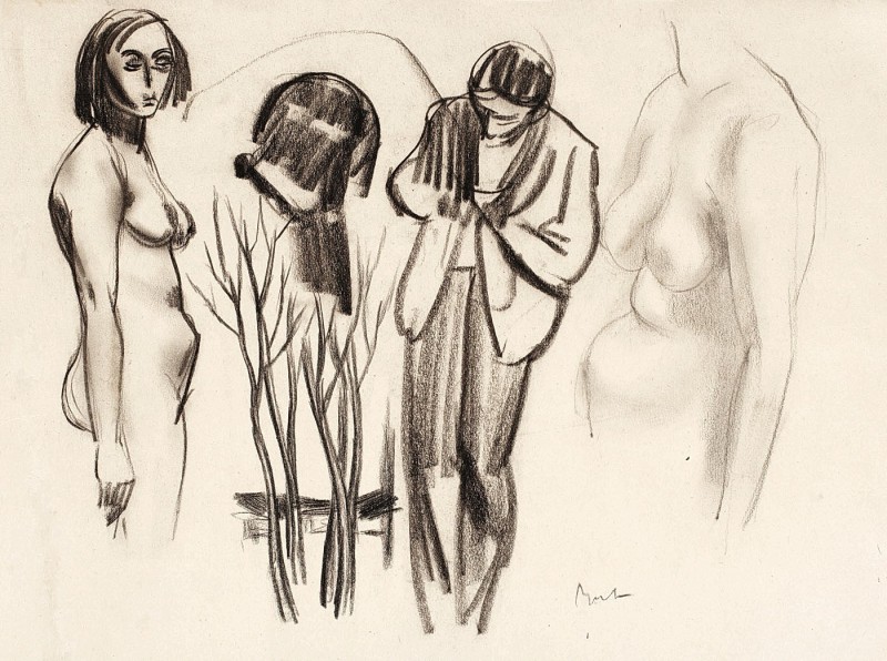 "Drawing. Nude. People" by Corneliu Baba