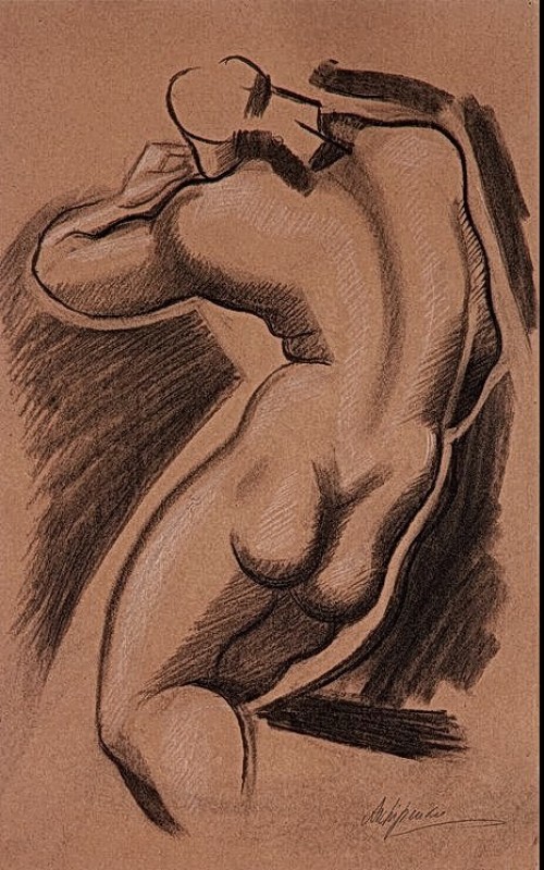 "Drawing. Nude" by Alexander Porfyrovych Archipenko