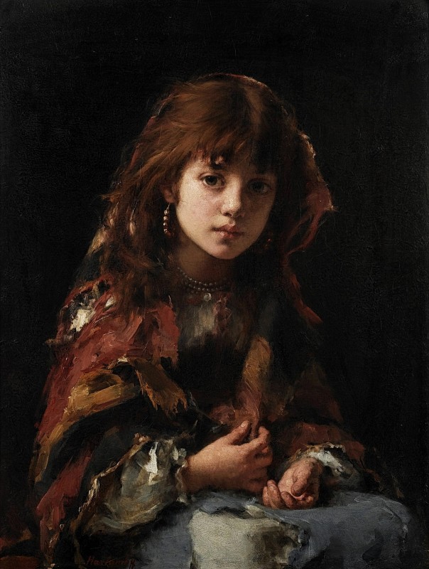 "Portrait" by Alexei Alekseevich Harlamoff (Kharlamov)