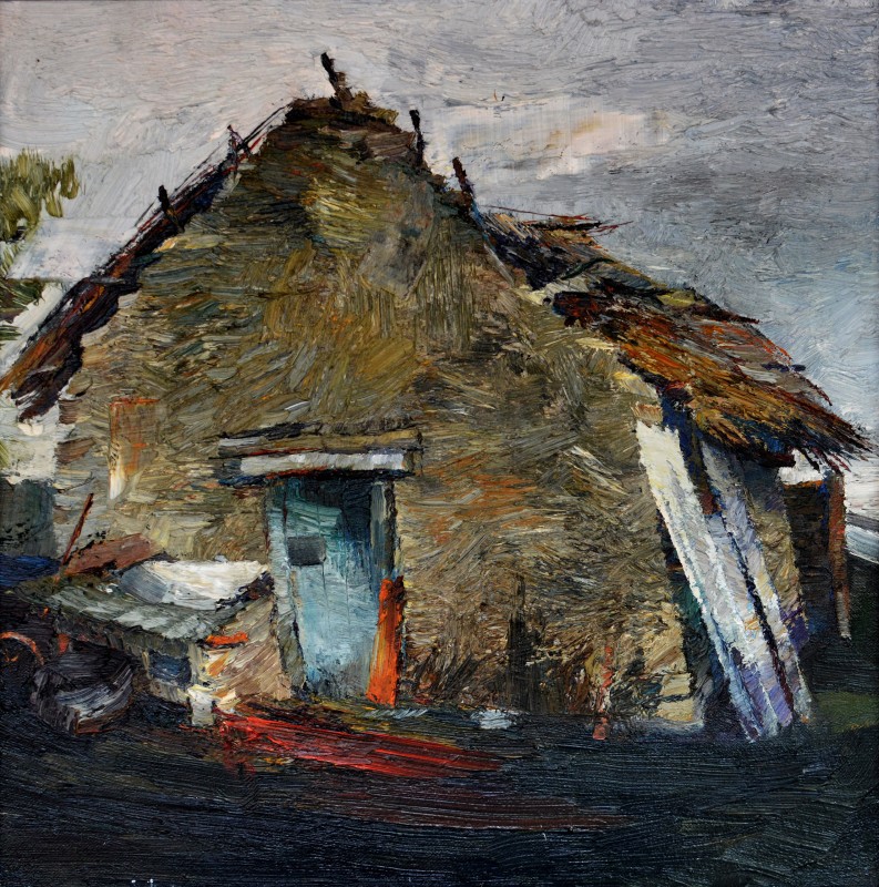 "Motiv. Butuceni" by Павел Гросу, 2009, 420x420mm, масло / холст