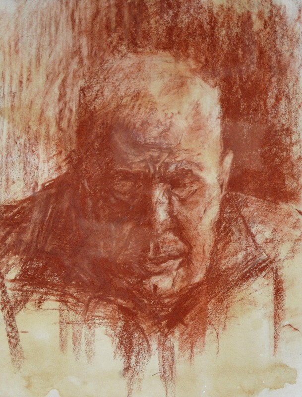 "Рисунок. Портрет" by Кристина Демиан, 400x300mm, сангина / бумага