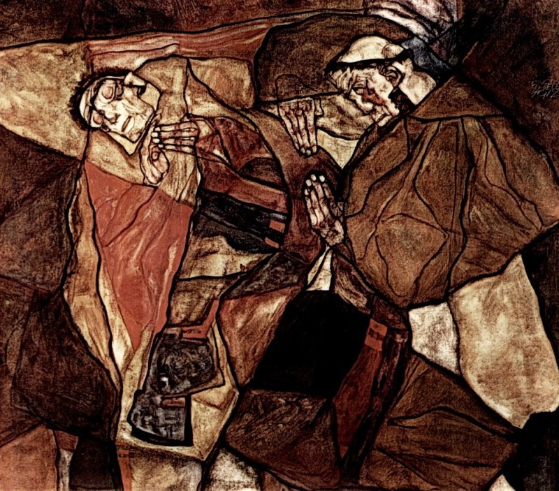 "Pictură. Abstract" by Egon Schiele