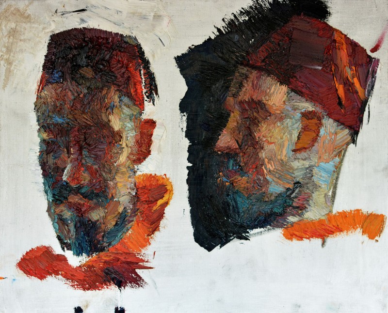 "Portret(2 poziții)" by Vlada Cibuc, 2016, 400x500mm, oil on canvas