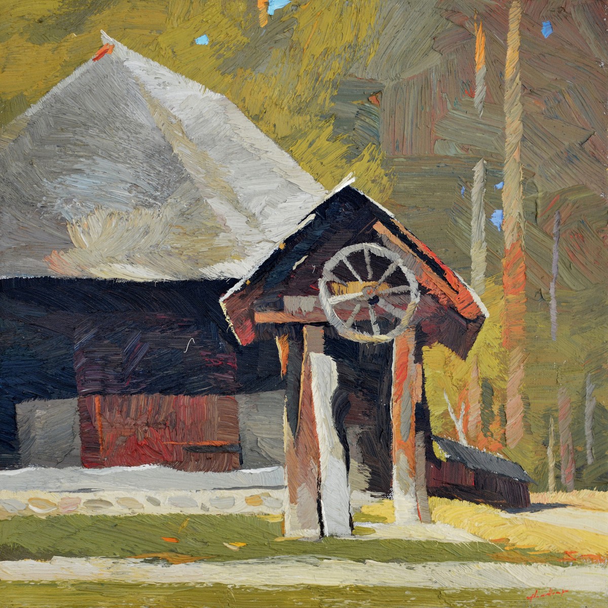 "Этюд. Сибиу" by Анатол Гимпу, 2004, 420x520mm, масло / холст