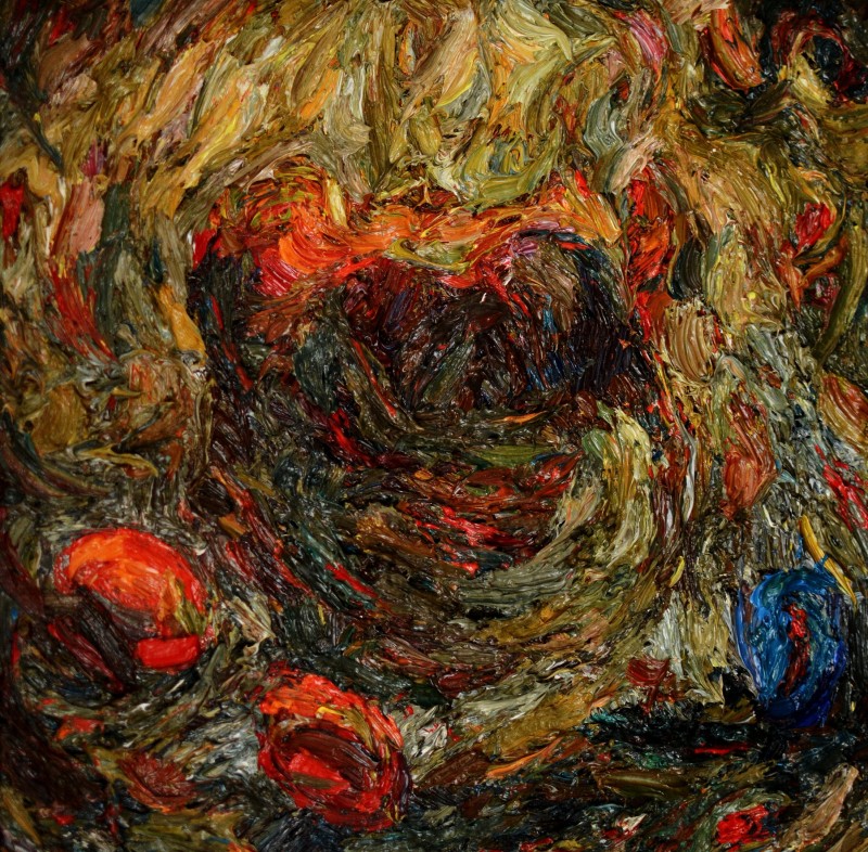 "Natură statică de Paști" by Victor Teslaru, 2017, ulei pe pânză