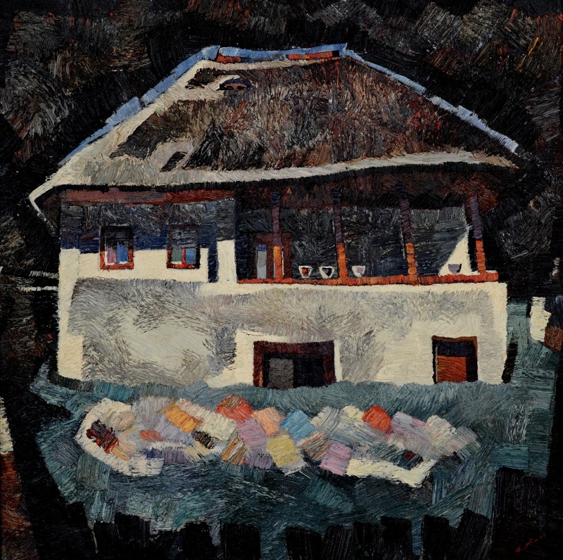 "Etude. Maramureș" by Anatol Ghimpu, 2002, 680x680mm, oil on canvas