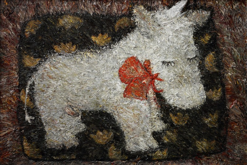 "Compoziție" by Олга Илиеш, 2000, 390x590mm, масло / холст