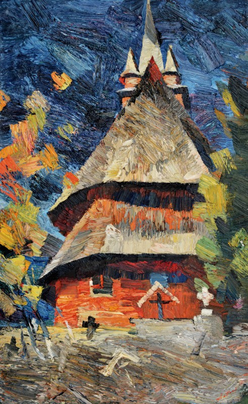 "Марамуреш" by Анатол Гимпу, 2010, 680x420mm, масло / холст