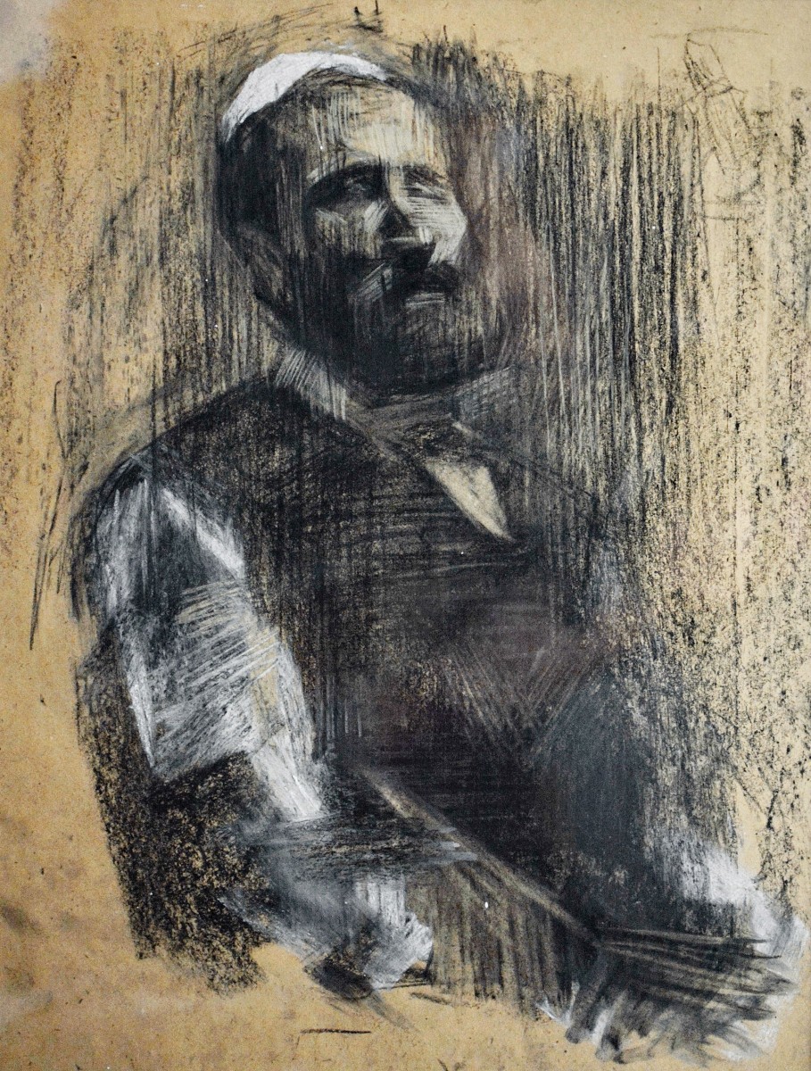 "Portret" by Cătălin Graur, 2015, 400x300mm, Russian sauce pe hârtie