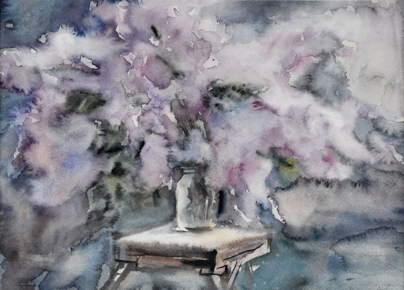 "Still life" by Vladimir Smirnov, watercolor