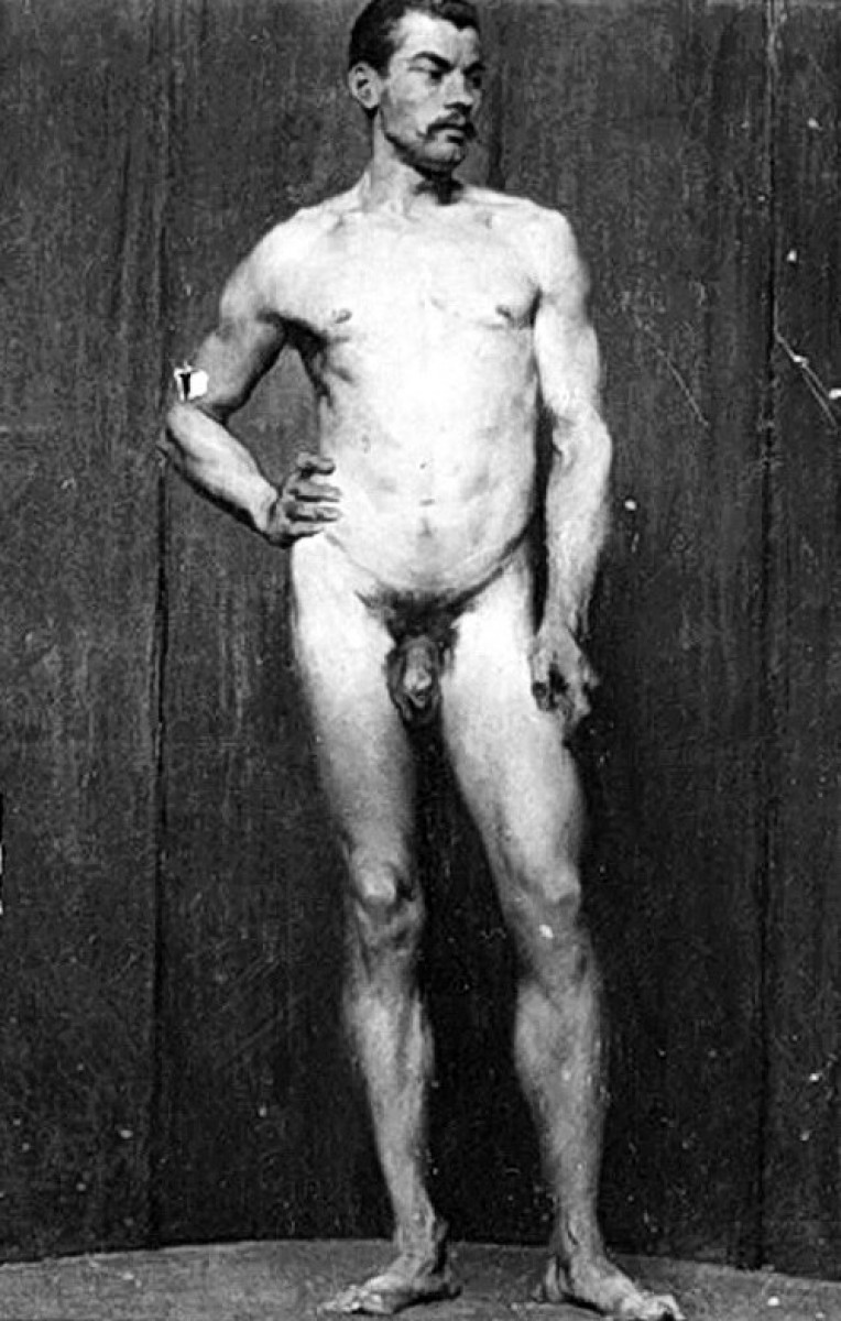 Academic painting. Male nudity