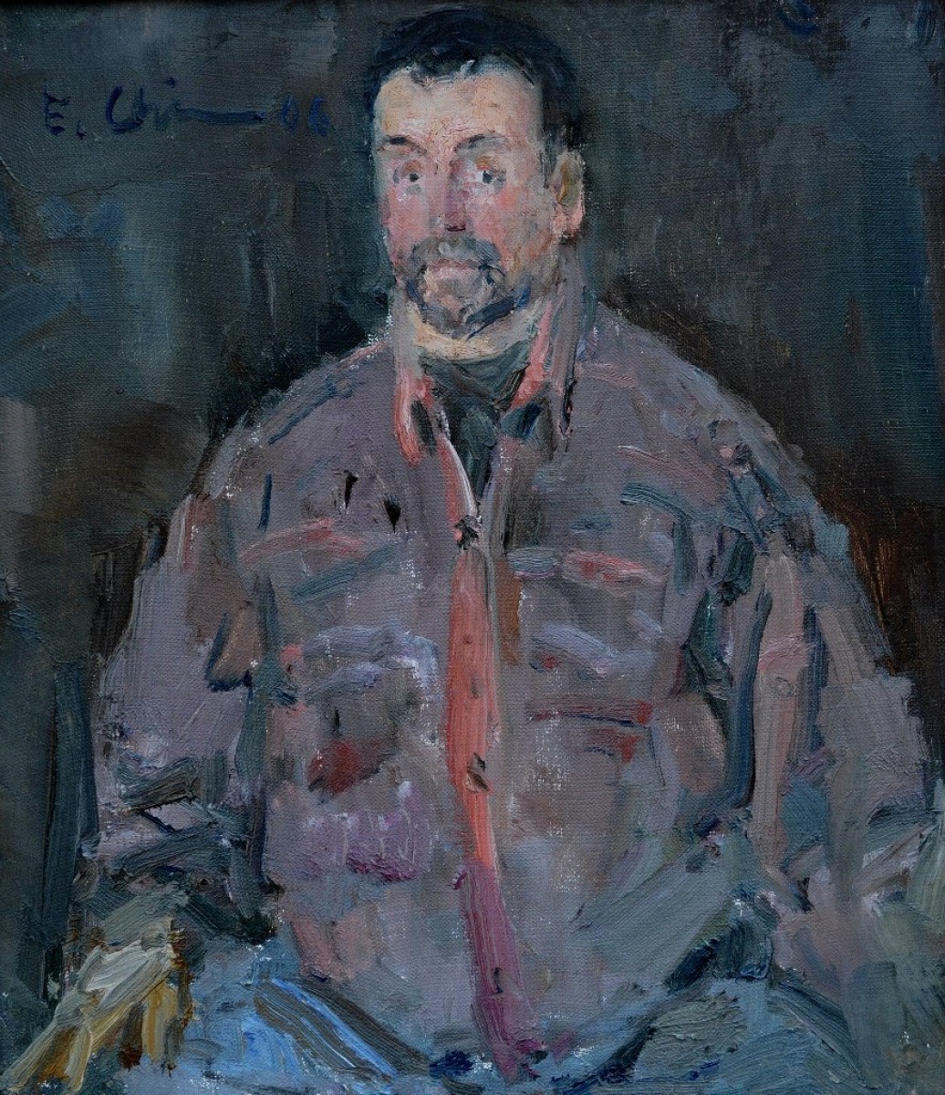 "Painting. Figure" by Emil Childescu, oil on canvas