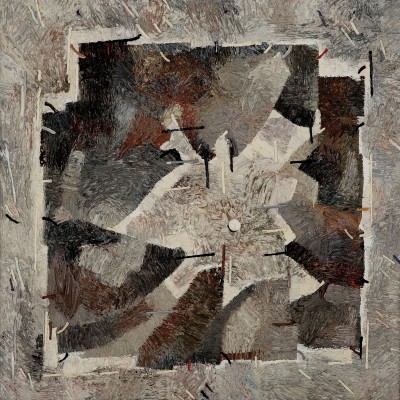 "Motiv" by Anatol Ghimpu, 2001, 950x950mm, ulei pe pânză