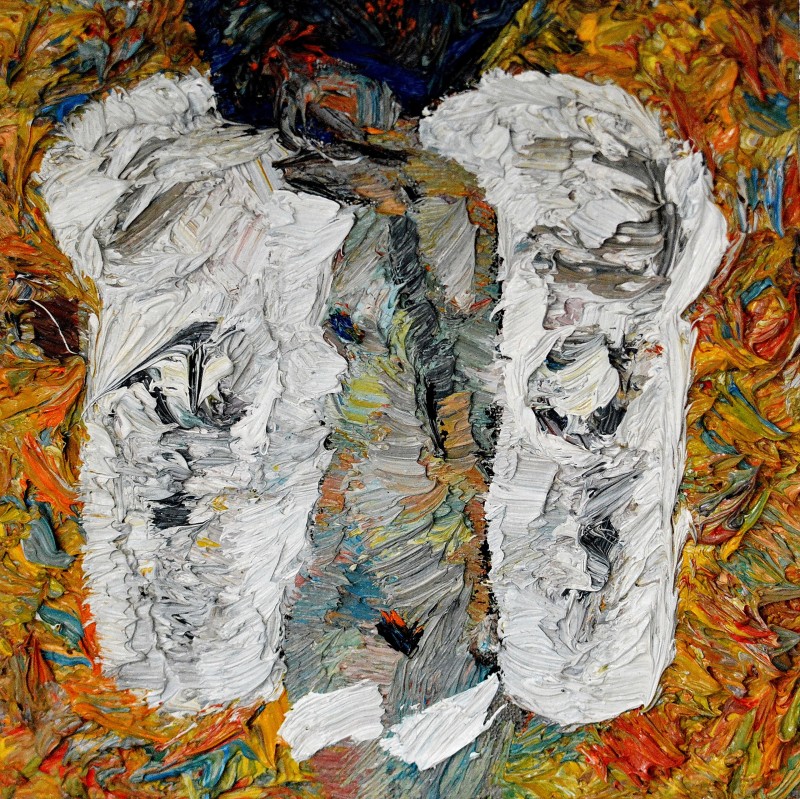 "Compoziție. Schiță. Nud" by Vlada Cibuc, 2016, 180x160mm, Oil on paper