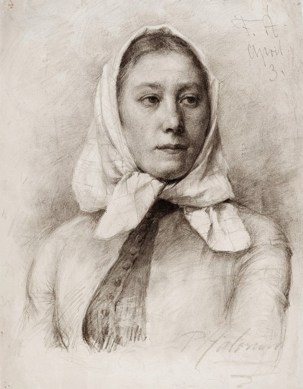 "Drawing. Portrait" by Pekka Halonen