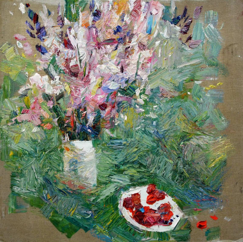 "Natură statică. Oxentea" by Nina Apostol, 2019, 520x520mm, ulei pe pânză