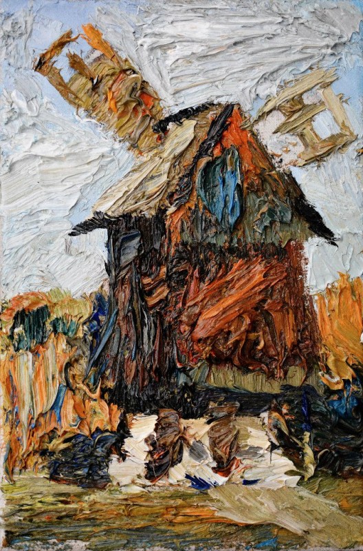 "Moară de vânt" by Cезар Cёбану, 2015, масло / холст