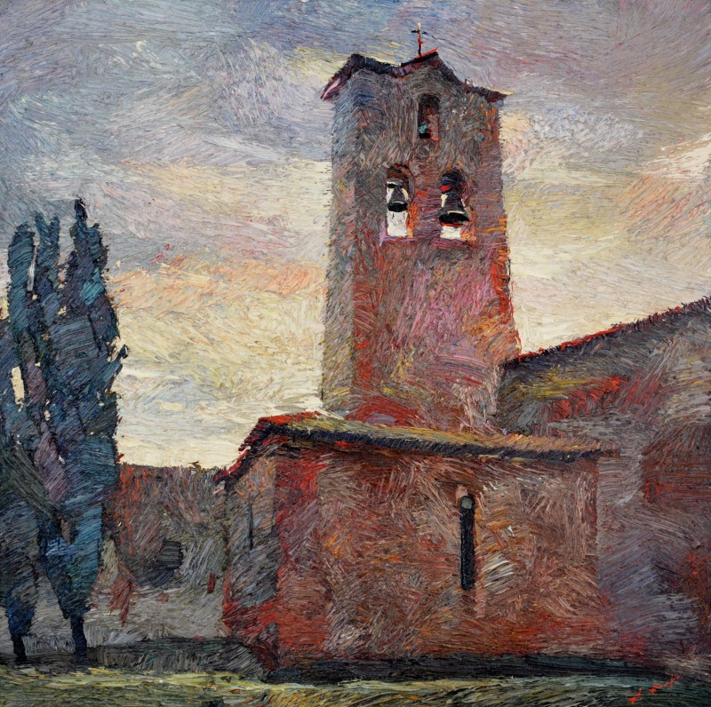 "Certaldo" by Anatol Ghimpu, 2001, 520x520mm, oil on canvas