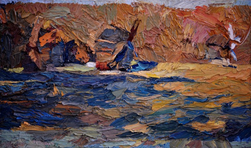 "Pictură. Peisaj. Pleinair. Pleinair România" by Cezar Ciobanu, ulei pe pânză