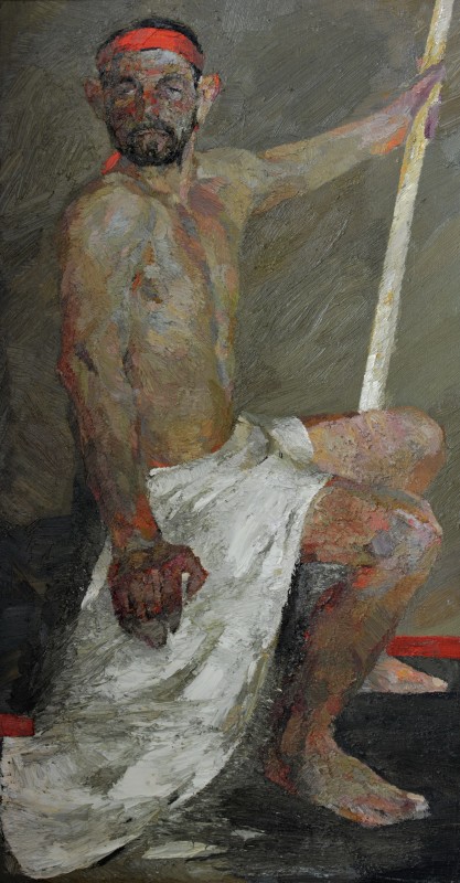 "Nud" by Carolina Leagul, 2013, 1000x520mm, oil on canvas