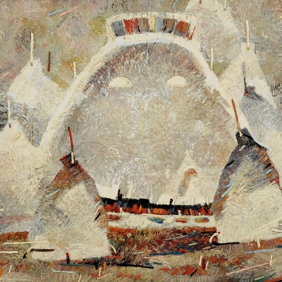 "Этюд. Марамуреш" by Анатол Гимпу, 2001, 800x950mm, масло / холст