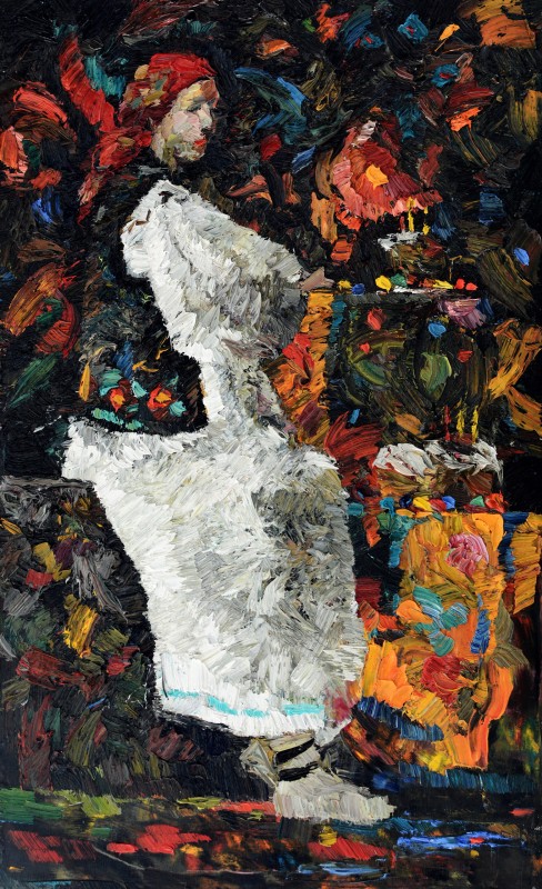 "Painting. Etude. Figure. Long term" by Nina Apostol, 680x420mm, oil on canvas