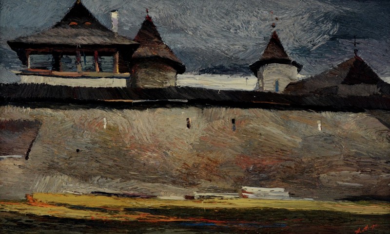 "Moldovița" by Anatol Ghimpu, 2002, 420x680mm, oil on canvas
