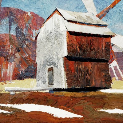 "Sibiu" by Anatol Ghimpu, 2012, 420x600mm, oil on canvas