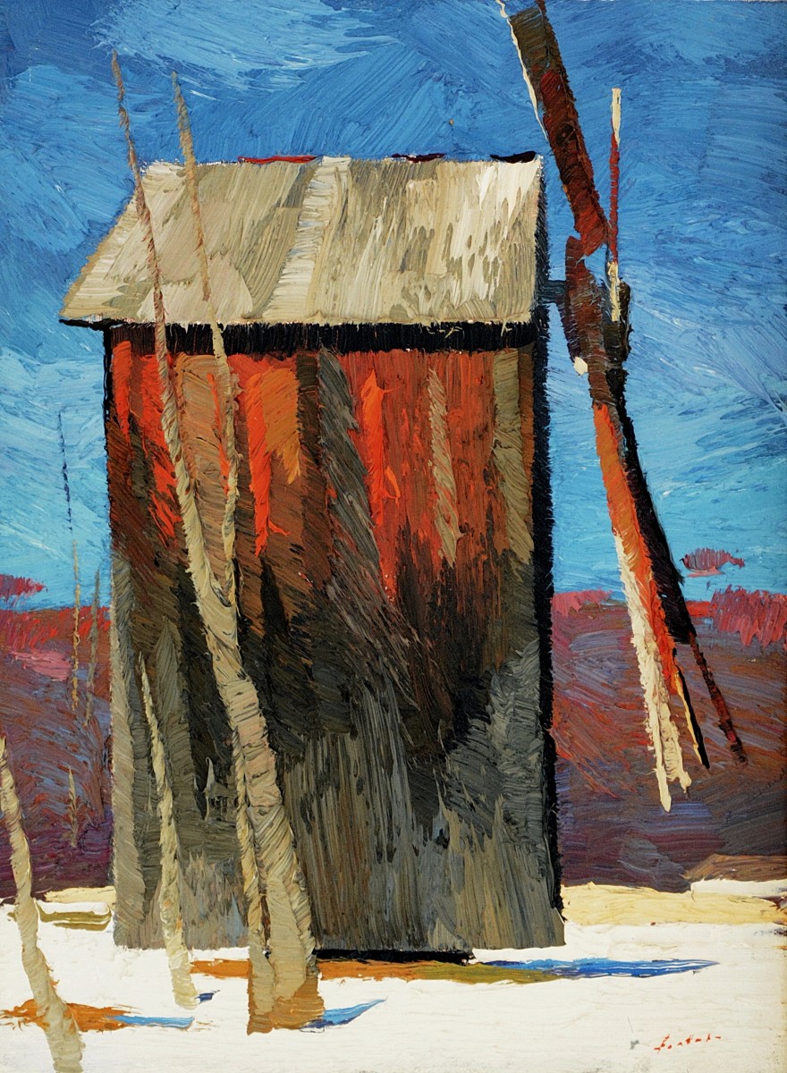 "Sibiu. Moară" by Anatol Ghimpu, 2013, 400x300mm, ulei pe pânză