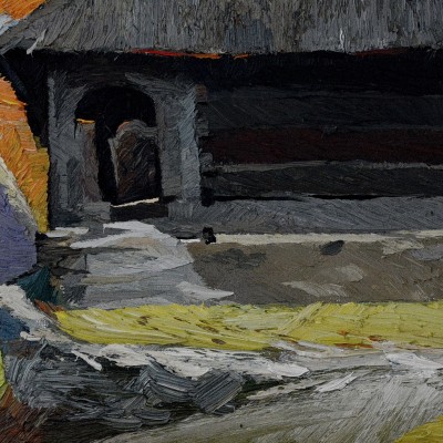 "Сибиу" by Анатол Гимпу, 2012, 250x400mm, масло / холст