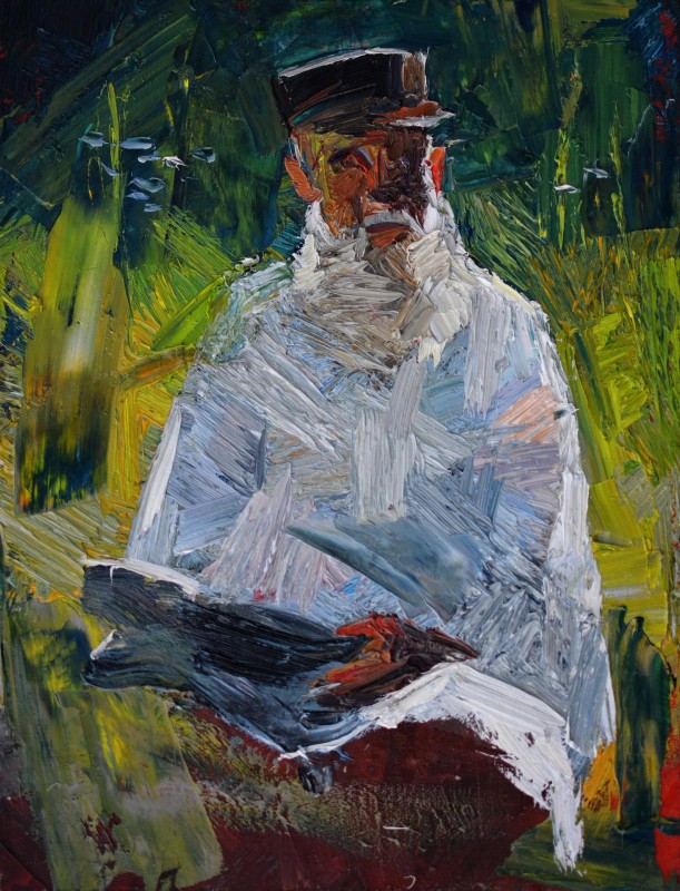 "Studiu. Figură. Pleinair" by Natalia Fostica, 2018, 420x320mm, ulei pe pânză