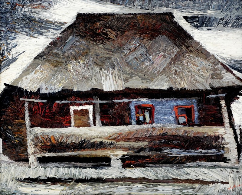 "Etude. Maramureș" by Anatol Ghimpu, 2003, 420x520mm, oil on canvas